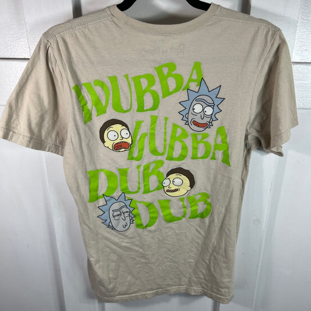 Rick and Morty Wubba Lubba Dub Dub Graphic T-Shirt Tan Small Ripple Junction